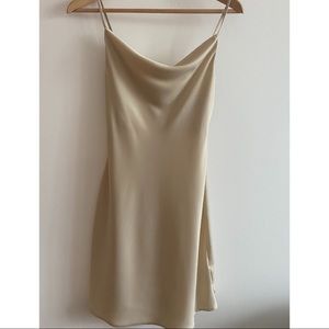 Urban Outfitters Cream Satin Dress